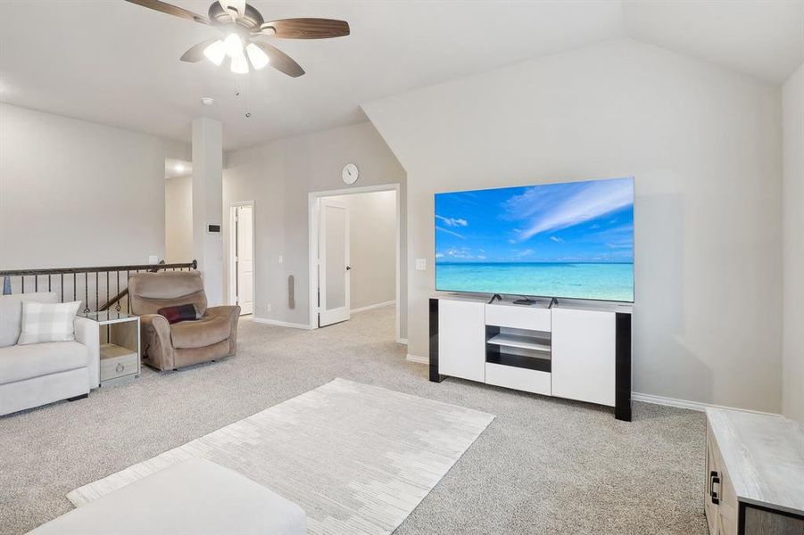 Game room with view towards the media room