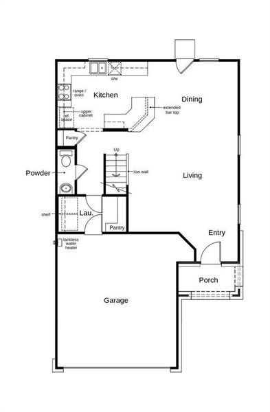 This floor plan features 3 bedrooms, 2 full baths, 1 half bath and over 1,800 square feet of living space.