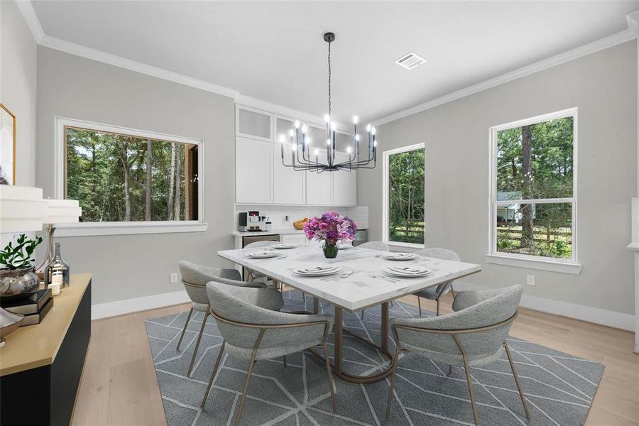 Dining Area Virtually Staged