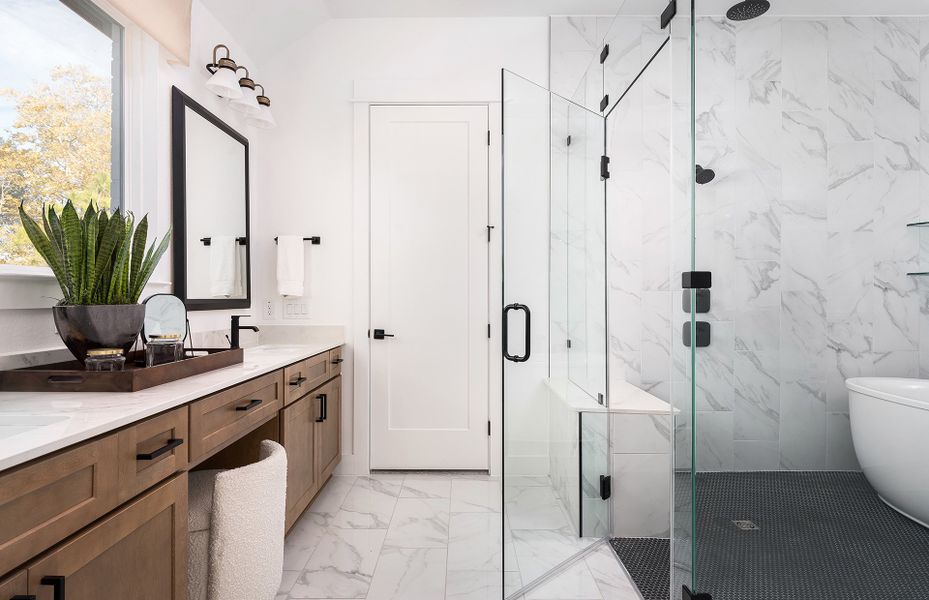 Owner's Bathroom with Double Vanity Sinks