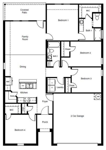 D.R. Horton's Elgin floorplan - All Home and community information, including pricing, included features, terms, availability and amenities, are subject to change at any time without notice or obligation. All Drawings, pictures, photographs, video, square footages, floor plans, elevations, features, colors and sizes are approximate for illustration purposes only and will vary from the homes as built.