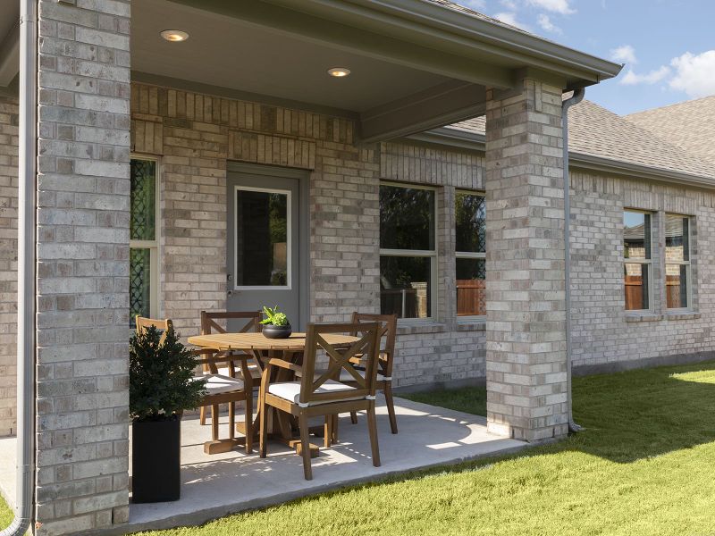 Enjoy the outdoors on your back patio.