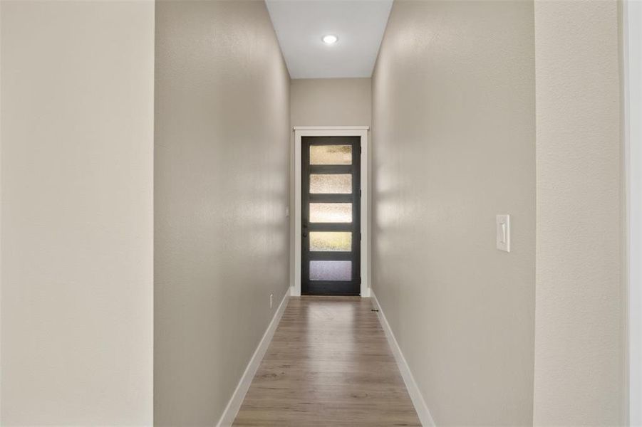 Entryway featuring light hardwood / wood-style floors