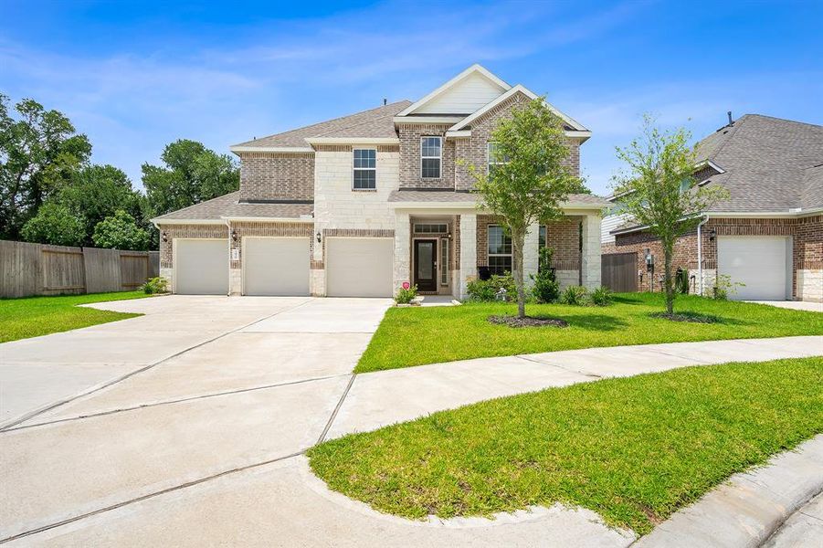 Welcome to 7826 Millstone Trail Lane! This 2022-built home boasts 5 spacious bedrooms, 3 1/2 bathrooms, a game room, media room, home office, formal dining room, 3 -car garage and a seamless kitchen-living room layout ideal for entertaining.