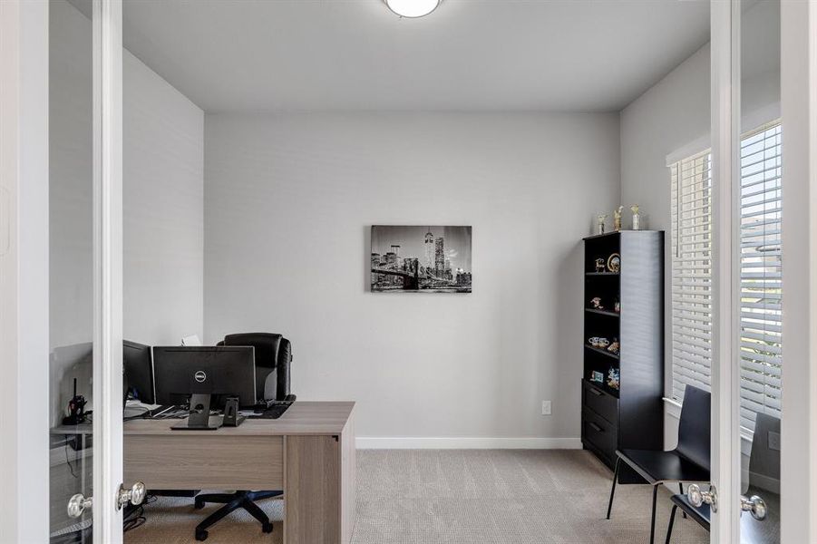 View of carpeted office