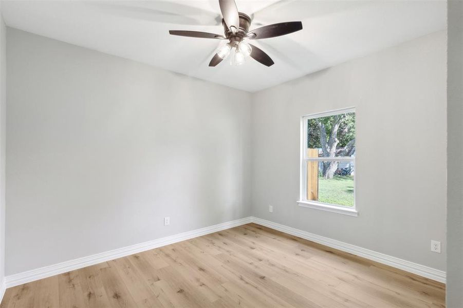 Foyer entrance with light hardwood / wood-style floors