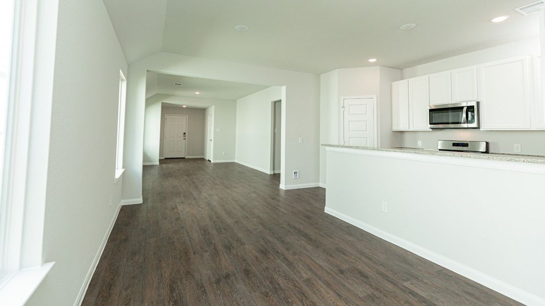 Dining Area to Kitchen and Family Room