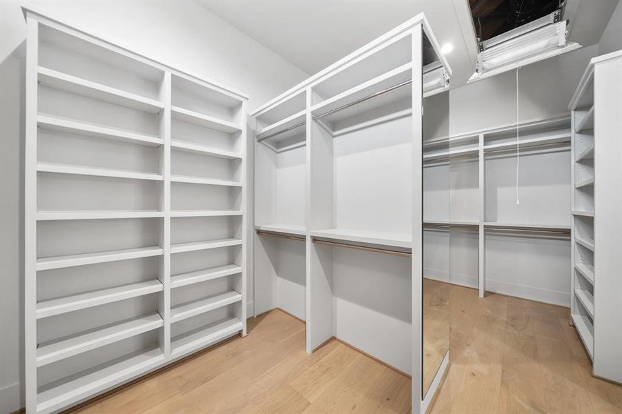 Your master closet is a gigantic 17x11 with two separate areas!