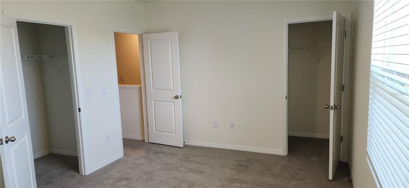 2 closets in Primary Room