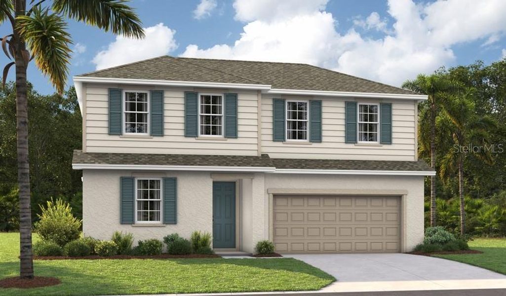 New construction Single-Family house 1715 Sugarbelle Circle, Mascotte, FL 34753 Elderberry- photo