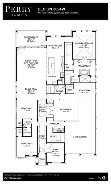 New construction Single-Family house 422 Paintbrush Meadows Drive, Willis, TX 77318 Design 3094W- photo