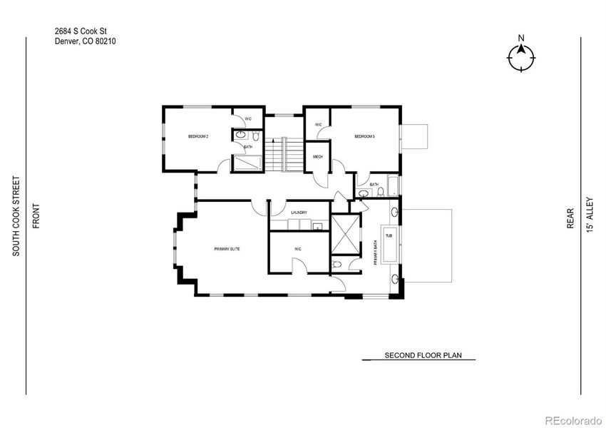 Upper level floor plan