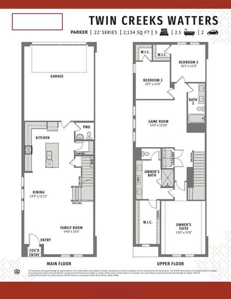 Our fantastic end unit Parker plan offers an open and flowing floor plan with windows galore that fill this beautiful home with natural light!