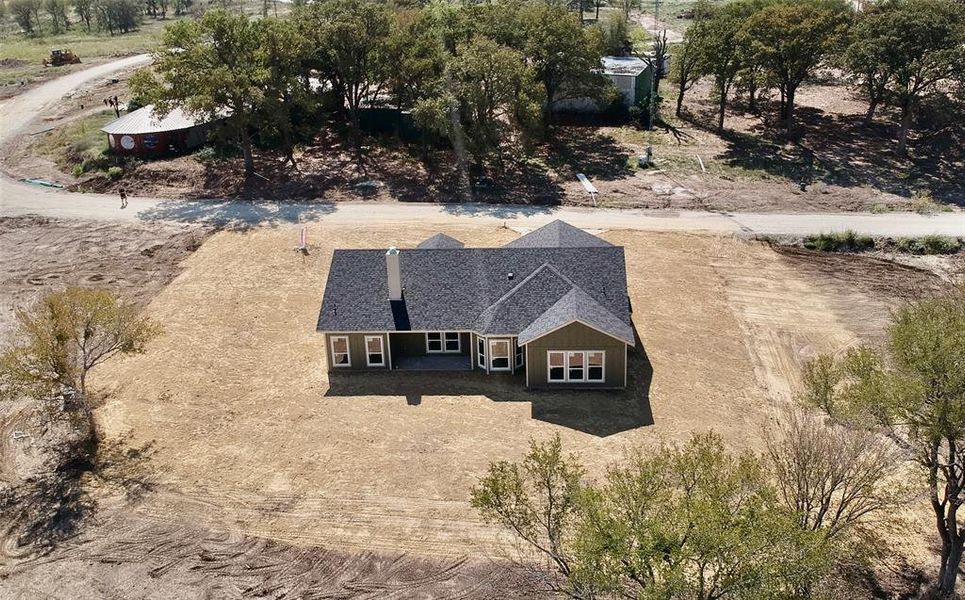 Birds eye view of property