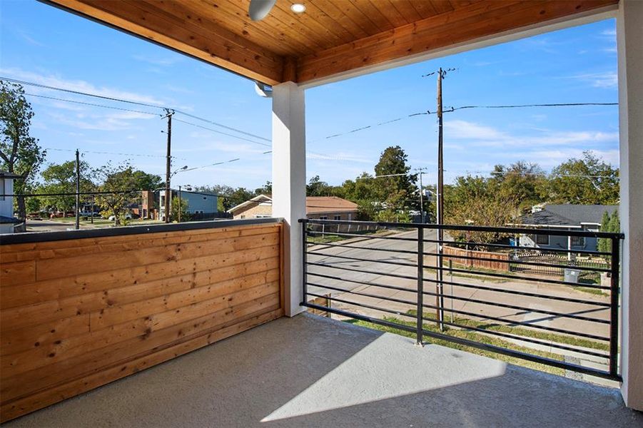 View of patio / terrace with a balcony