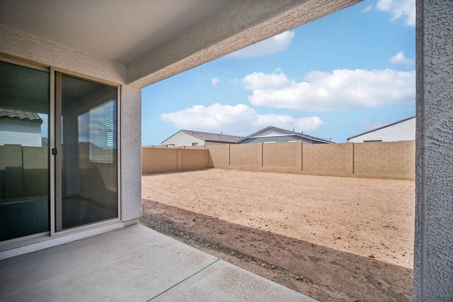 Covered patio to backyard