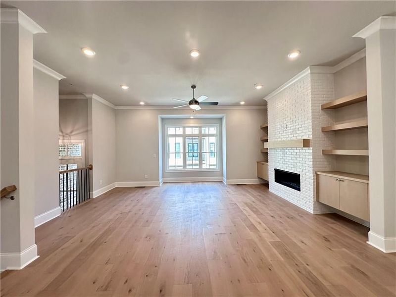 Living room provides ideal, open concept, layout, perfect for entertaining