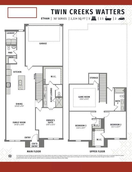 With a gorgeous main level owner's suite, large secondary bedrooms upstairs, and plenty of room to spread out, our new Ethan floor plan offers space for the entire family!