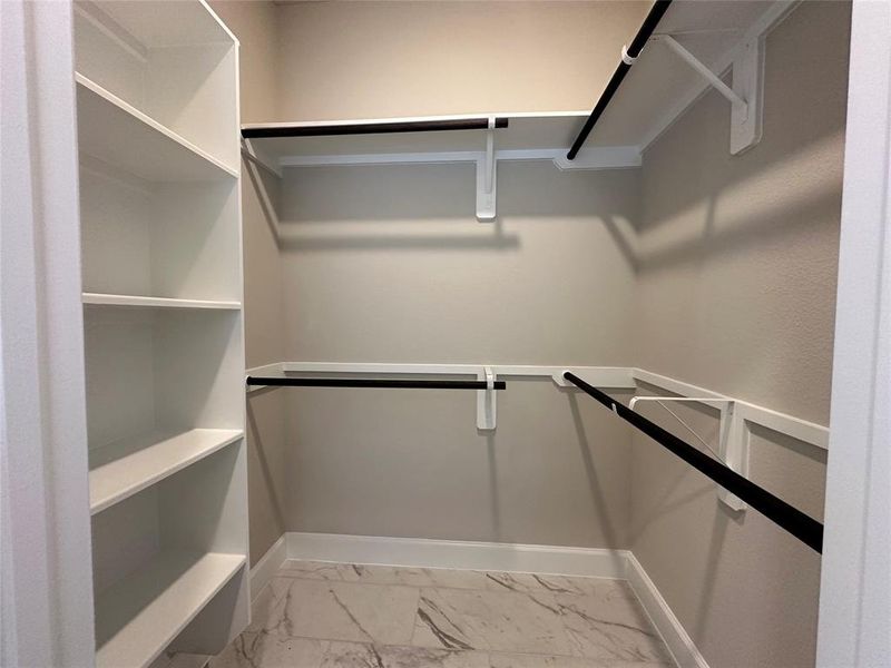 Walk-in closet in activity room