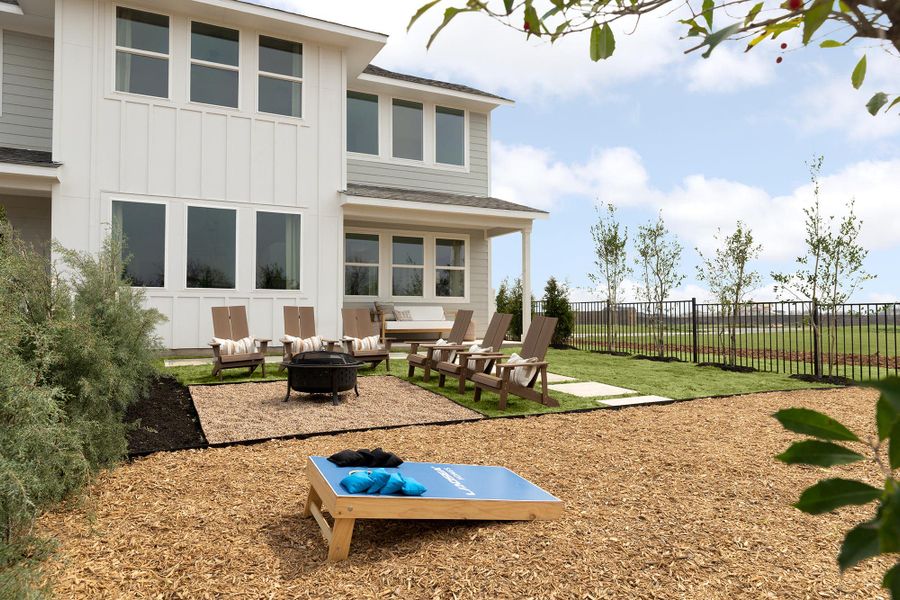 Backyard & Patio | Barnett at Avery Centre in Round Rock, TX by Landsea Homes