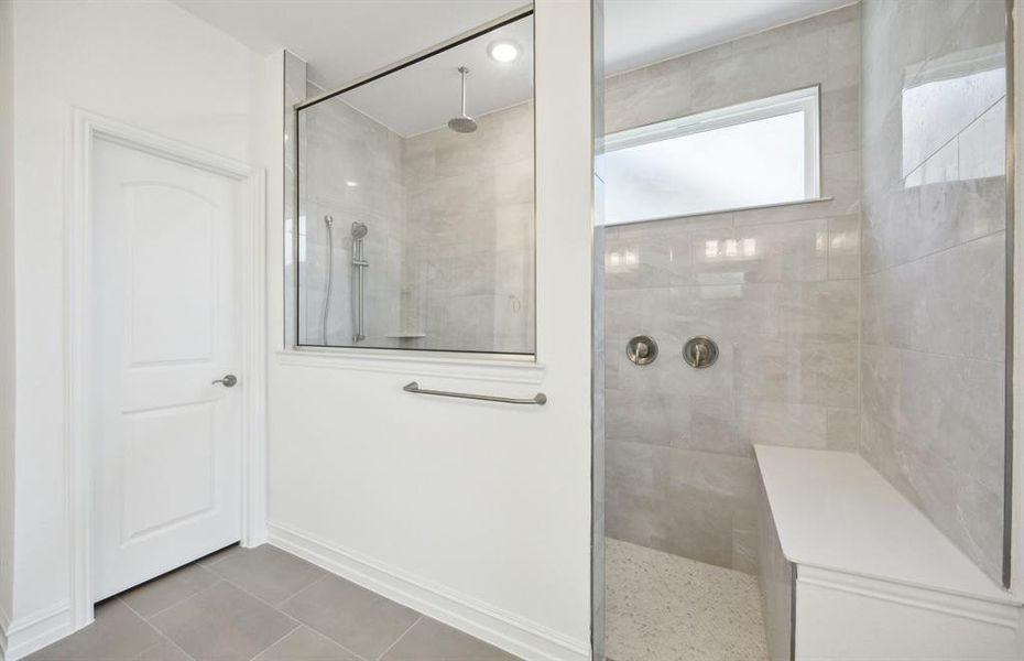 Oversized shower*real home pictured