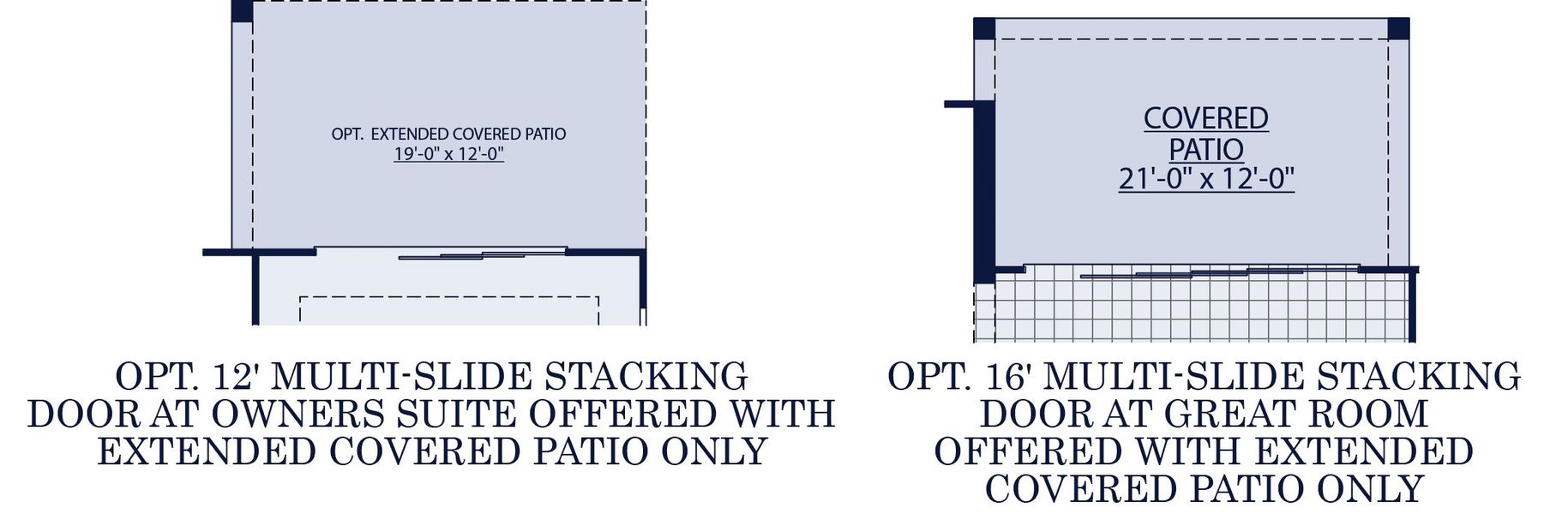 sliding door options Lyra floor plan at Harmony at Montecito in Estrella by William Ryan Homes Phoenix