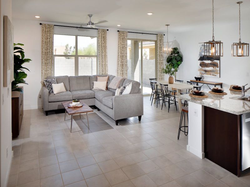 The Cedar's open-concept layout modeled at Hurley Ranch.