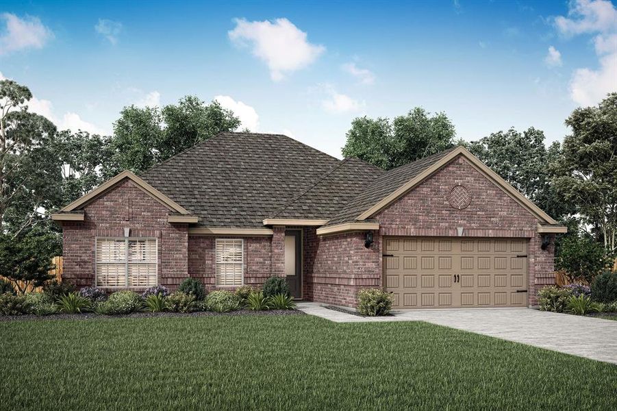 Curb appeal and spacious living are just a couple of words to describe the single-story Hendrie plan.