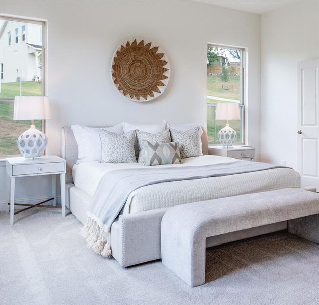 Bedroom featuring carpet floors