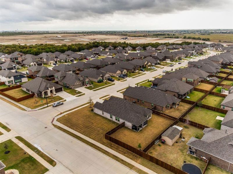 Birds eye view of property