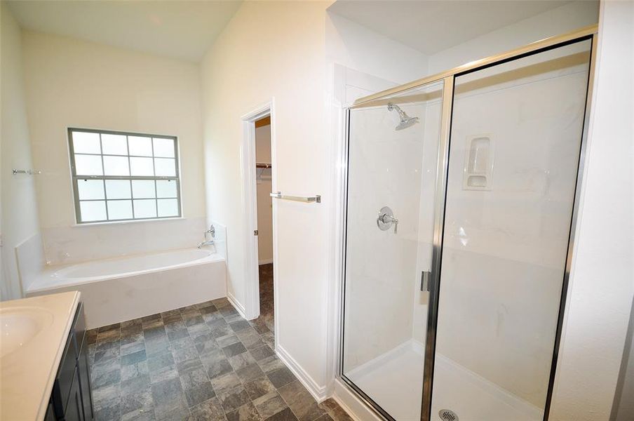 4ft shower in master bath.