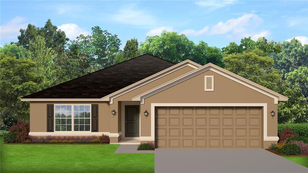 HOME WILL HAVE A 3 CAR GARAGE.  Rendering of home for illustration purposes only.  Colors and features will vary.