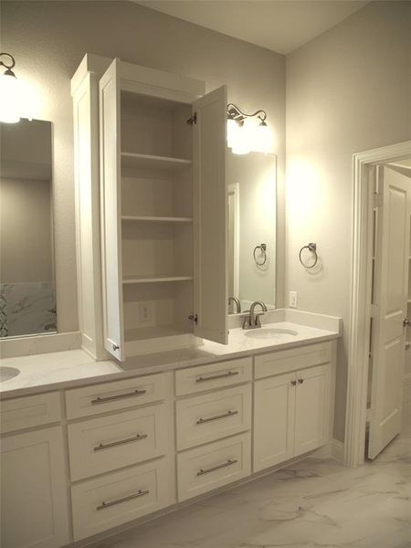 Bathroom featuring vanity