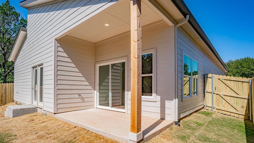 Covered back patio