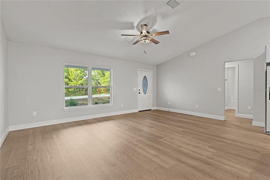 Living room looking toward the front entrance