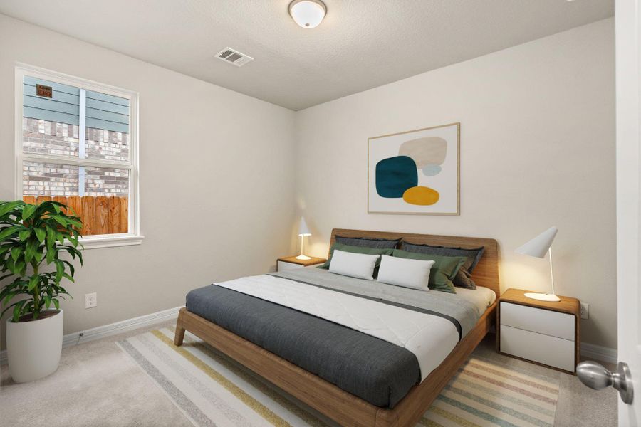 Third bedroom. Note: Sample product photo - actual exterior and interior selections may vary by homesite