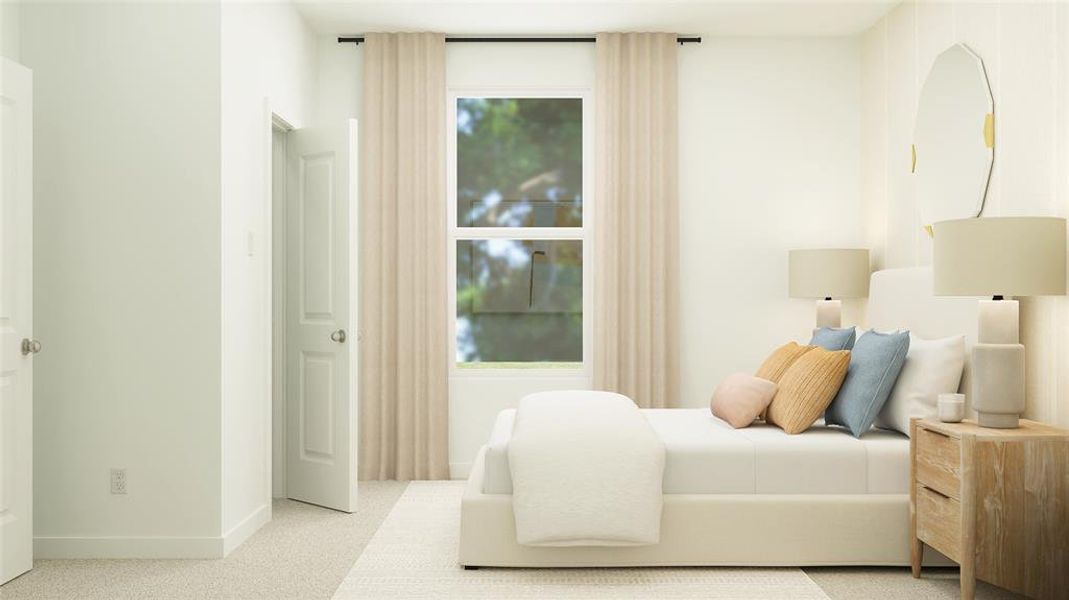 View of carpeted bedroom