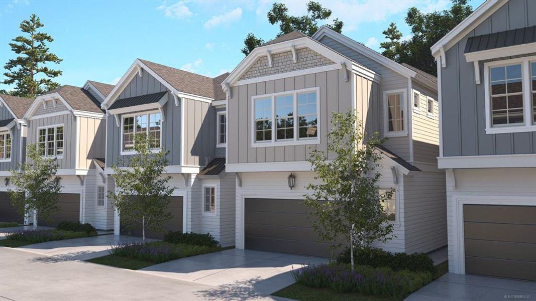 Two story freestanding homes with first floor living.