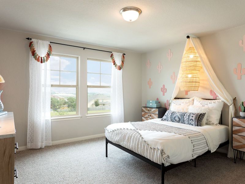 Spacious secondary bedrooms are perfect for the kids.