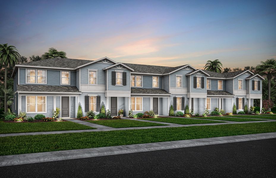 New construction Townhouse house Foxtail - Interior Unit, 6456 Mossy Wood Avenue, Orlando, FL 32829 - photo