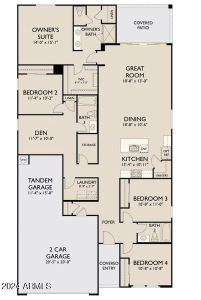 New construction Single-Family house 4169 E Brook Lynn Place, San Tan Valley, AZ 85143 Sage Homeplan- photo