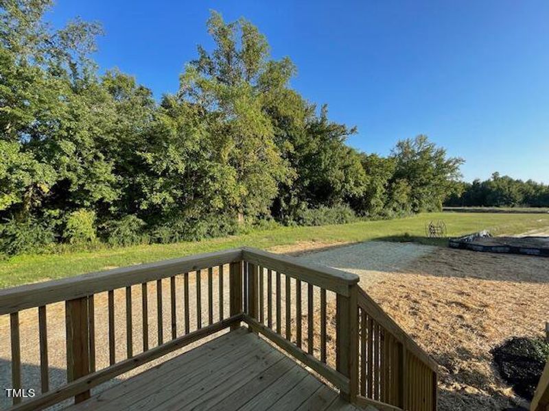 12' X 14' DECK OVERLOOKING WOODS