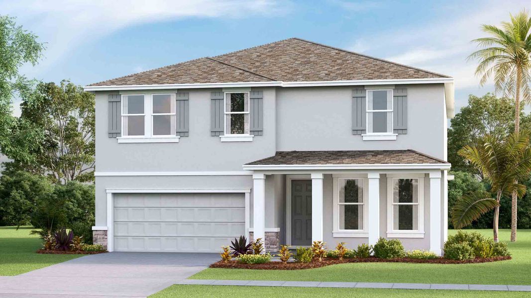 New construction Single-Family house 9790 Rowing Dale Bend, Wesley Chapel, FL 33545 Hemigway- photo