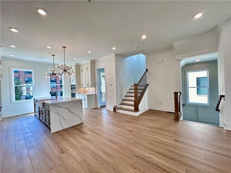 Dining room separates your living room from the kitchen