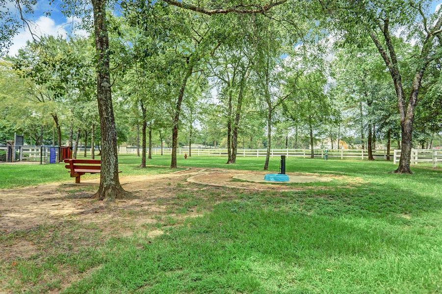 Take your furry friends out for some exercise at this adorable dog park in the community of Glen Oaks.