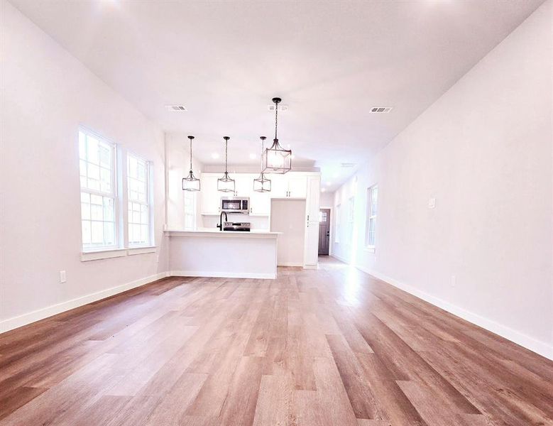 Living room featuring light hardwood / wood-style floors