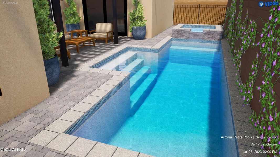 Backyard Pool Rendering