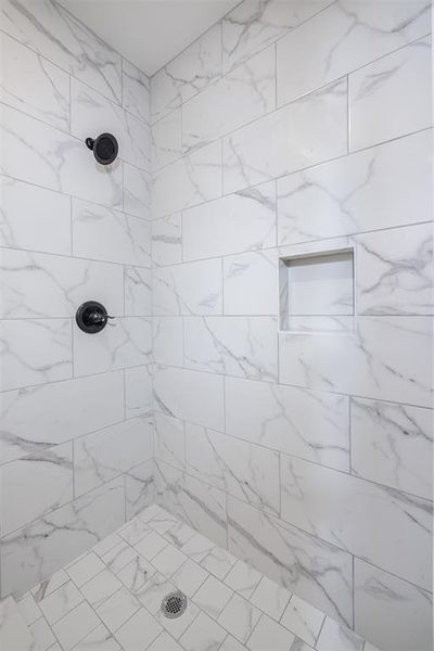 Interior details with tiled shower