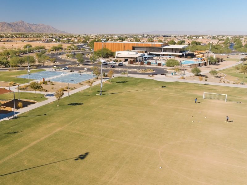 Enjoy nearby recreation at Copper Sky Park's pools, basketball courts, soccer fields and more.