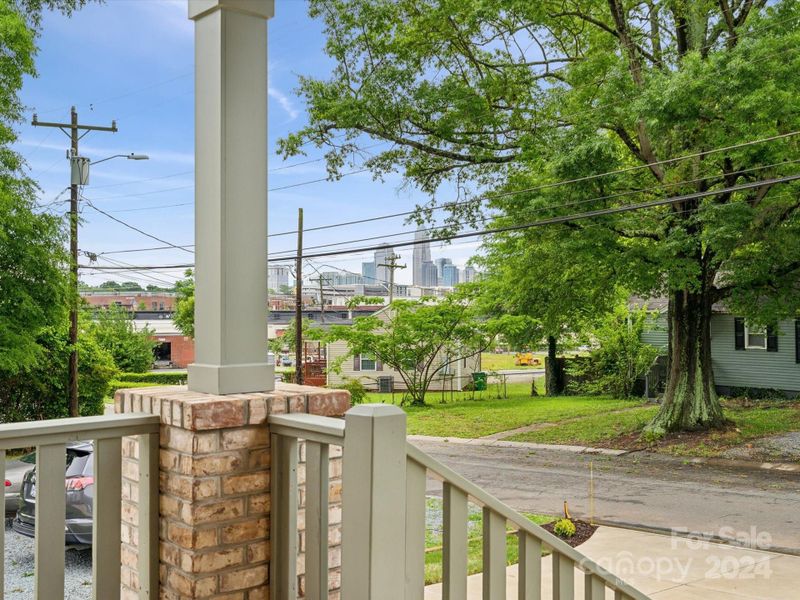 SKyline view of uptown from front porch